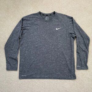 Men's Nike Long Sleeve Swim T-Shirt  Heathered Grey XL